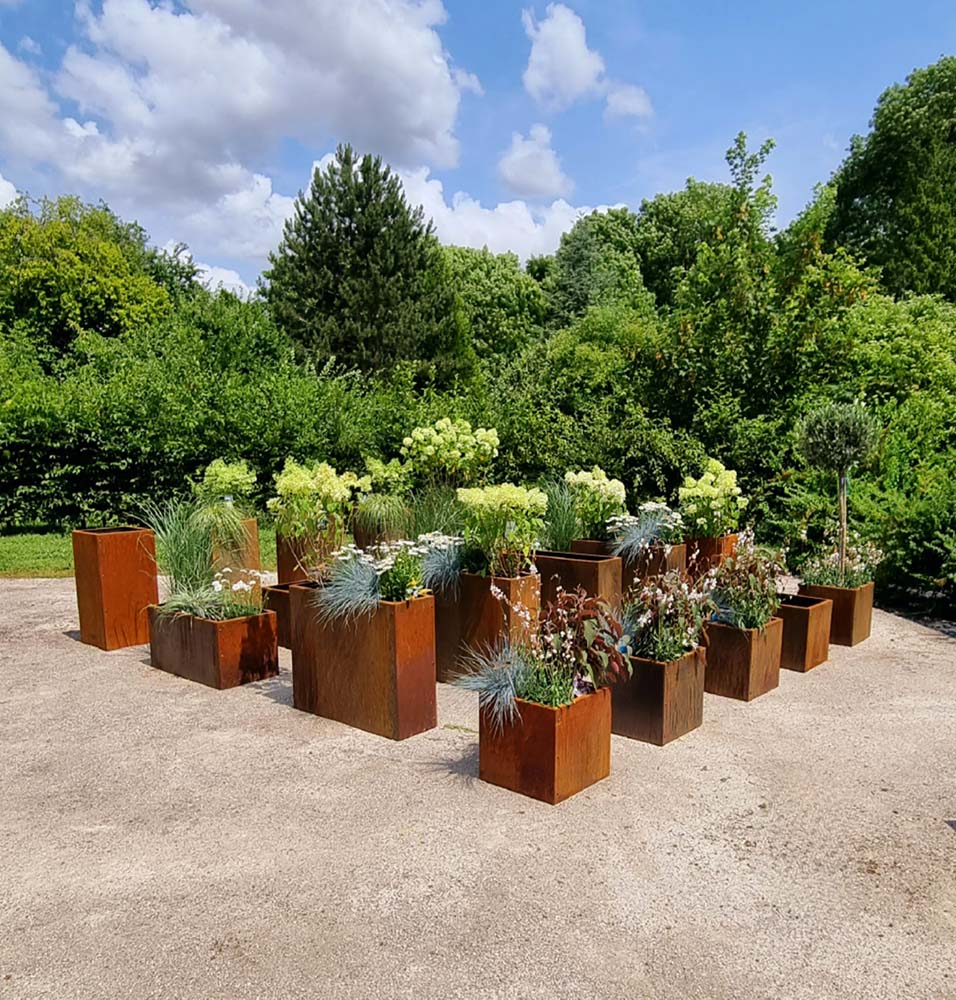 Jardin en pierre Détail de feuille de tortue Jardinière Pot de fleurs  Ornement en béton -  France